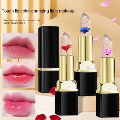 Crystal Jelly Lipstick with Flowers 